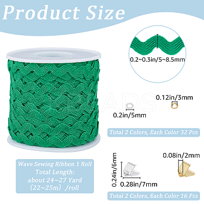 1 Strand Wave Bending Fringe Trim FIND-GF0006-65E-1
