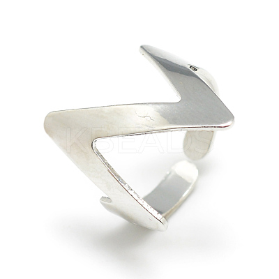 Initial Letter N Open Ring RJEW-S038-053-1-1