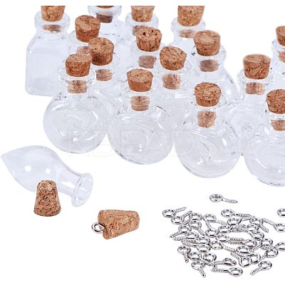 Glass Jar Glass Bottles AJEW-PH0015-06-1