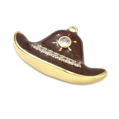 Brass Enamel Pendants KK-B171-02G-02-1