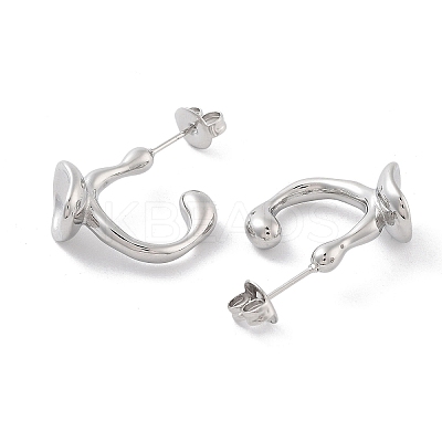 Non-Tarnish 304 Stainless Steel Stud Earrings EJEW-P258-09G-1