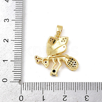 Brass Micro Pave Cubic Zirconia Pendants KK-F908-12G-1