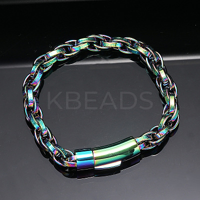304 Stainless Steel Rope Chain Bracelets for Men Women FS-WG363AE-05-1