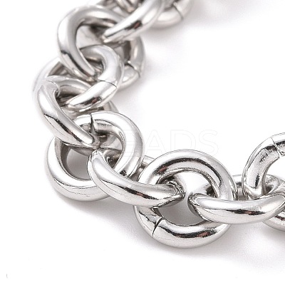 Tarnish Resistant 304 Stainless Steel Rolo Chain Bracelets BJEW-F433-01P-1