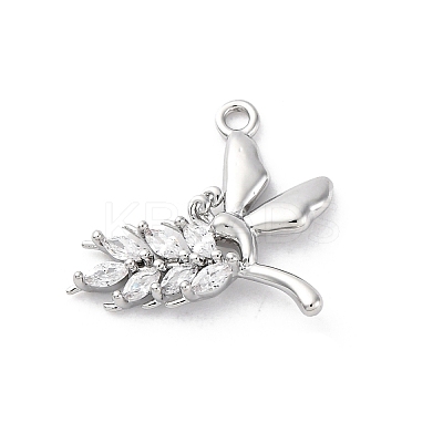 Brass Crystal Rhinestone Pendants KK-E793-05P-1