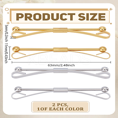 2Pcs 2 Colors Brass Tie Clips for Men AJEW-LP0010-93-1
