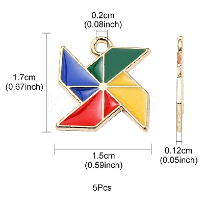Alloy Enamel Pendants ENAM-YW0002-35A-1