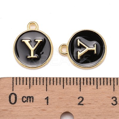 Golden Plated Alloy Charms X-ENAM-S118-02Y-1