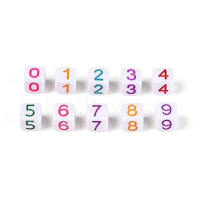 Opaque Acrylic European Large Hole Beads SACR-N020-01M-01-1