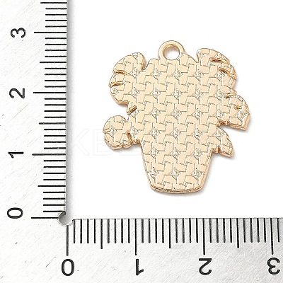 Small Potted Plant with Dog Alloy Enamel Pendants ENAM-I083-01KCG-04-1