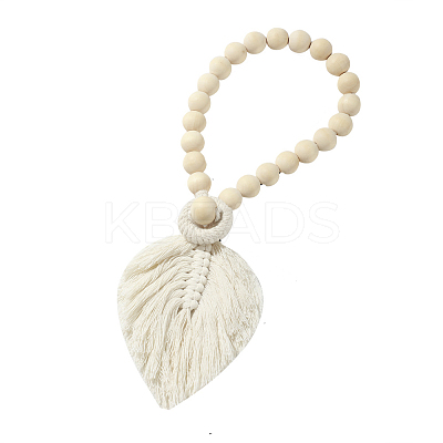 Handmade Macrame Wood Bead Curtain Tiebacks MAKN-PW0001-059-1