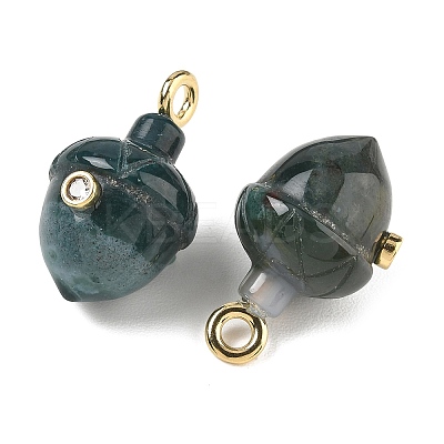 Natural Moss Agate Pendants GG-CBA105B-04N-G-1
