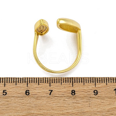 Brass Micro Pave Clear Cubic Zirconia Cuff Rings for Women RJEW-H248-06G-1