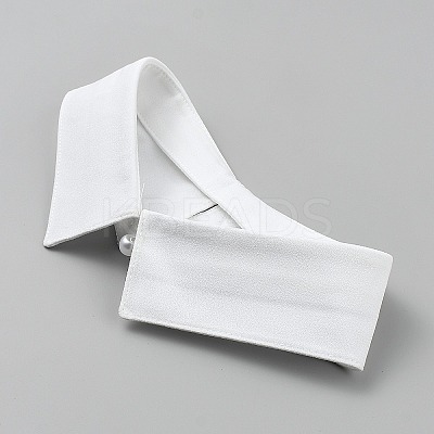 Polyester & Glass Rhinestone Fake Shirt Collar DIY-WH0060-71A-1