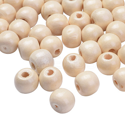 Natural Wood Beads X-TB10mmY-8-1