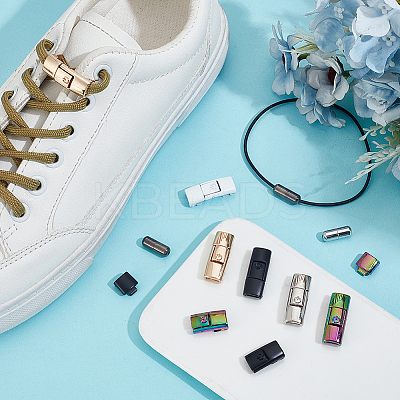 7 Styles Brass & Alloy Capsule Shoelace Buckles FIND-GA0007-32-1