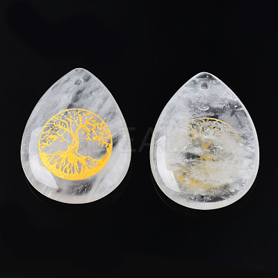Natural Quartz Crystal Pendants G-T122-71N-1