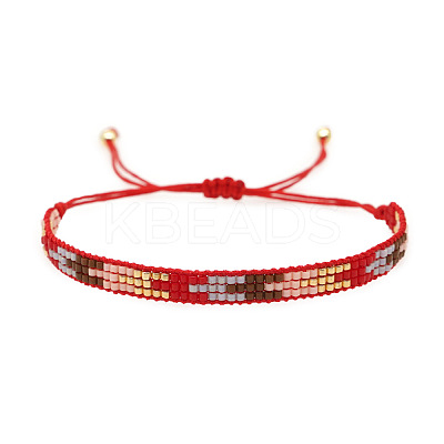Colorful Glass Seed Bead Braided Bracelets for Women QJ1437-2-1