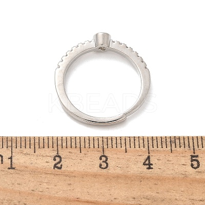 S925 Sterling Silver Adjustable Letter Rings for Women RJEW-M068-01P-Q-1