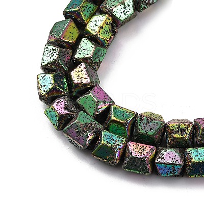 Electroplated Natural Lava Rock Beads Strands G-A256-D01-01B-1