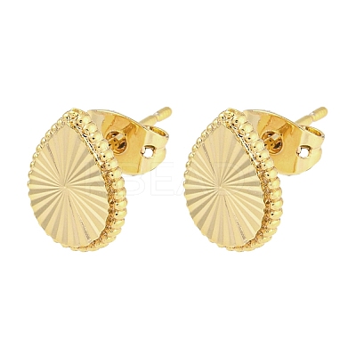 Brass Ear Studs EJEW-P261-05G-1