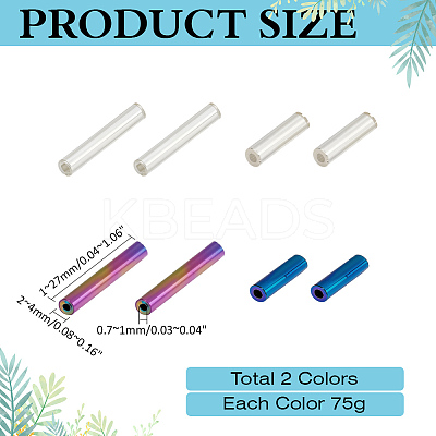150G 2 Colors Glass Seed Beads SEED-ME0001-01-1