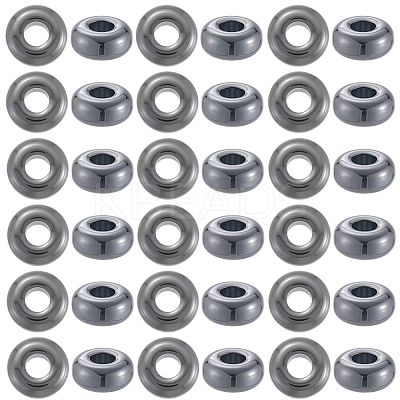 40Pcs Synthetic Non-magnetic Hematite European Beads G-BBC0001-53-1