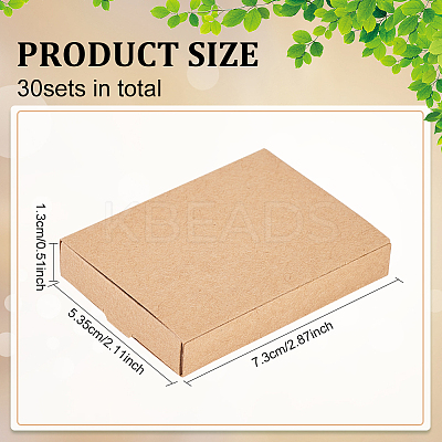 Rectangle Folding Cardboard Paper Drawer Boxes LS-CON-WH0094-15B-1
