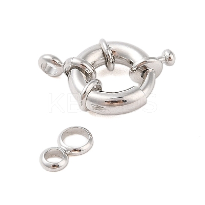 Rack Plating Brass Spring Ring Clasps KK-S384-23P-03-1