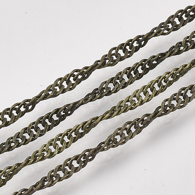 Soldered Brass Covered Iron Singapore Chains CH-S125-06B-AB-1