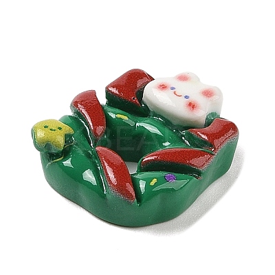 Christmas Rabbit Theme Opaque Resin Decoden Cabochons LS-RESI-S397-02B-1