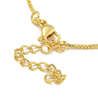 Rack Plating Egg Brass Link Bracelets for Women BJEW-B106-18G-1