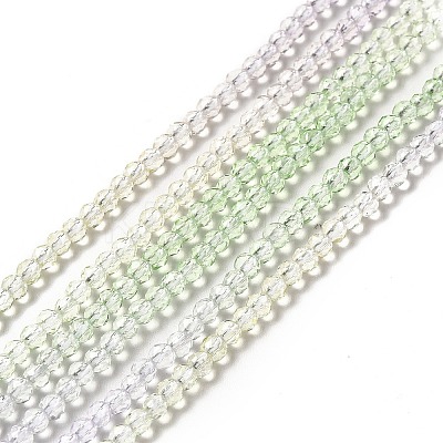 Transparent Gradient Color Glass Beads Strands LS-GLAA-H021-01B-11-1