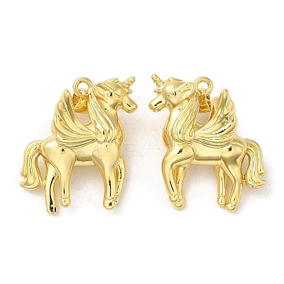 Rack Plating Brass Pendants KK-C030-02G-1