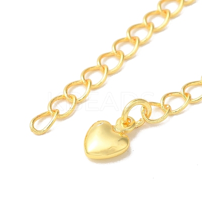 Rack Plating Brass Ends with Chain and Charms KK-F873-10G-1