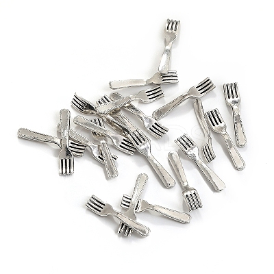 100Pcs Alloy Silverware Miniature Ornaments PW-WGF7D5F-05-1