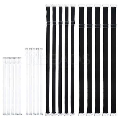 20 Pairs 4 Styles Silicone & TPU Adjustable Bra Straps FIND-FH0016-75-1