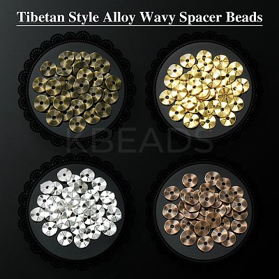 Tibetan Style Alloy Wavy Spacer Beads PALLOY-CJ0001-53-NR-1