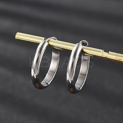 201 Stainless Steel Hoop Earrings LS-EJEW-P304-15A-P-1