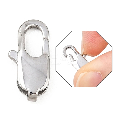 Tarnish Resistant 304 Stainless Steel Lobster Claw Clasps STAS-N078-12C-1