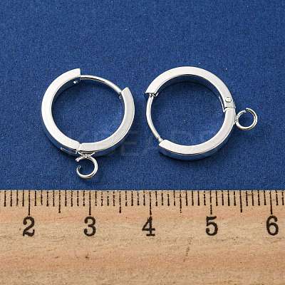 201 Stainless Steel Huggie Hoop Earrings Findings STAS-A167-01N-S-1