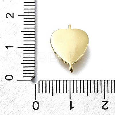 Brass Flower Heart Links KK-K400-49G-03-1