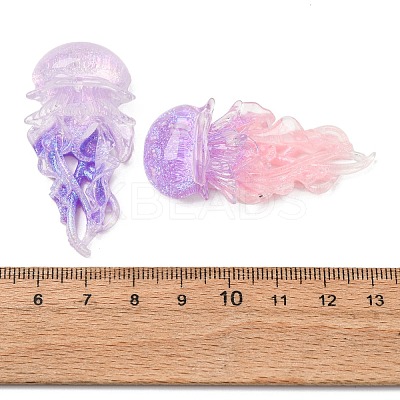 Luminous Ocean Transparent Resin Cabochons CRES-L045-02E-1