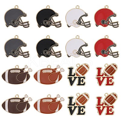 16Pcs 8 Style Alloy Enamel Pendants ENAM-CJ0005-79-1