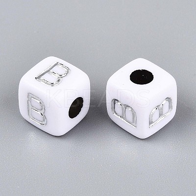 Opaque Acrylic Beads SACR-T035-03B-1