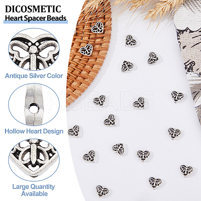 100Pcs Tibetan Style Alloy Beads FIND-DC0004-21-1