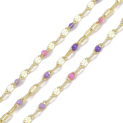 Rack Plating Brass Dapped Chains AJEW-Q153-03G-09-1