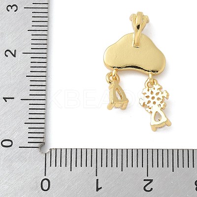 Brass Micro Pave Cubic Zirconia Pendants KK-K298-24A-G-1
