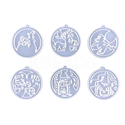 Halloween Witch/Pumpkin/Ghost DIY Food Grade Silicone Pendant Molds SIMO-PW0017-21A-1