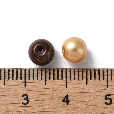 Baking Paint Pearlized Glass Pearl Round Bead Strands HY-Q004-6mm-M-1